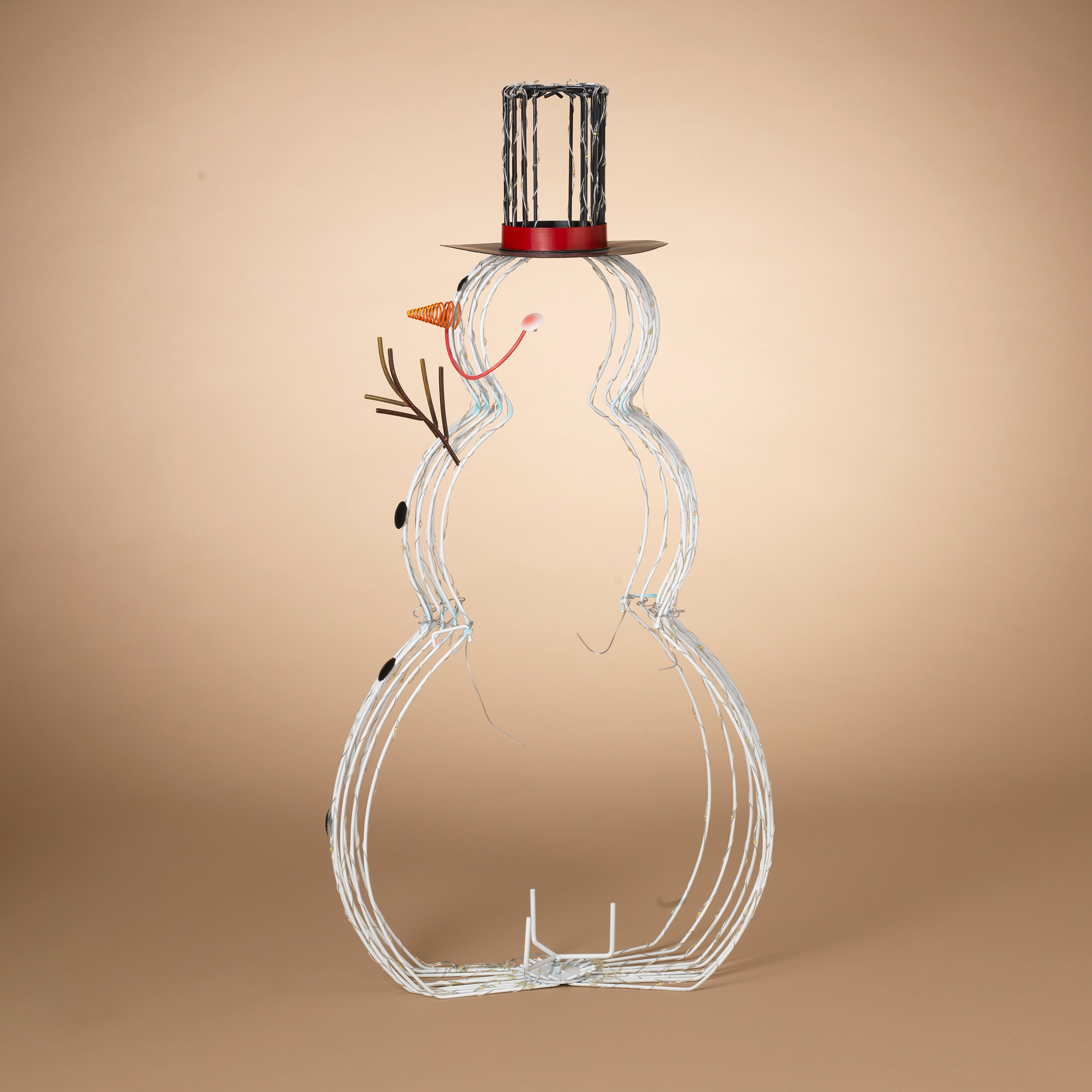 Jolly Wire LED Snowman, Christmas Holiday Outdoor Yard Decor